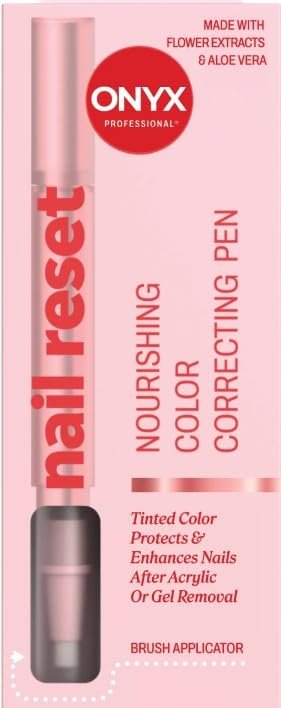 Onyx Professional Nail Repair Pen - Light Pink Tint - Restore Damaged Nails from Gel & Acrylics, 0.13 fl oz Avelisse