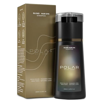 Polar Haircare Blonde Coloring Shampoo for Gray Hair – Semi-Permanent Red Color, Vegan & Ammonia-Free (6.76 Fl Oz) Avelisse