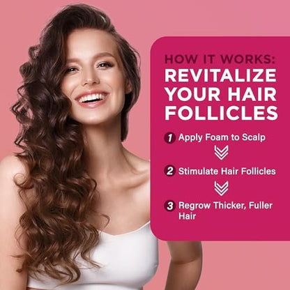 5% Minoxidil Foam for Women Hair Growth | Extra Strength Hair Regrowth Treatment – Revitalize Hair Follicles & Regrow Thicker, Fuller Hair – Hair Loss Solution (2-Pack) Avelisse