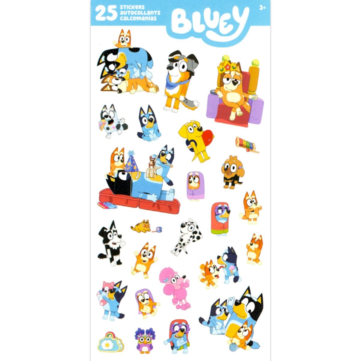 Bluey Lip Gloss Bundle for Girls – 6 Pack of Flavored Glosses with Stickers, Perfect Party Favors for Kids Avelisse