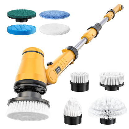 Ecarke Electric Spin Scrubber Compatible with DeWalt 20V Battery, Cordless Cleaning Brush with 4-Stage Handle, 8 Cleaning Heads for Bathroom, Floor, Kitchen, Tub, Tile – Tool Only Avelisse