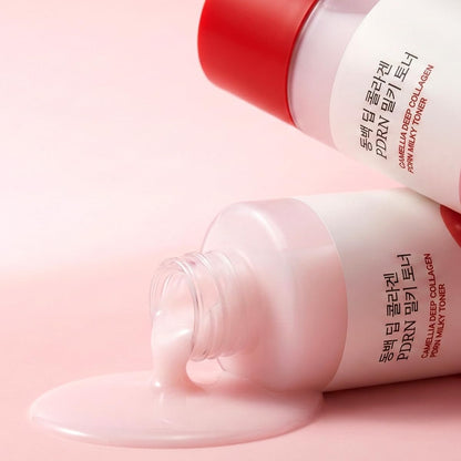 ROUND LAB Camellia Collagen PDRN Milky Toner - Hydrating & Elasticity-Boosting Glass Skin Toner with Low Molecular Collagen and Camellia Flower Extract (5.07 Fl Oz) Avelisse