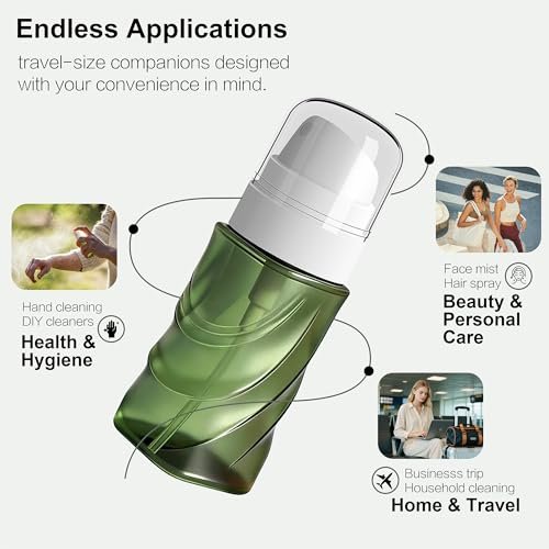 RNOAFMU 2 Pack Small Spray Bottle 2oz/60ml, Travel Size Mini Fine Mist Spray Bottles, Leakproof & Refillable Empty Spray Bottle for Hair, Face, Plant and Cleaning - görsel 12
