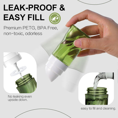 RNOAFMU 2 Pack Small Spray Bottle 2oz/60ml, Travel Size Mini Fine Mist Spray Bottles, Leakproof & Refillable Empty Spray Bottle for Hair, Face, Plant and Cleaning