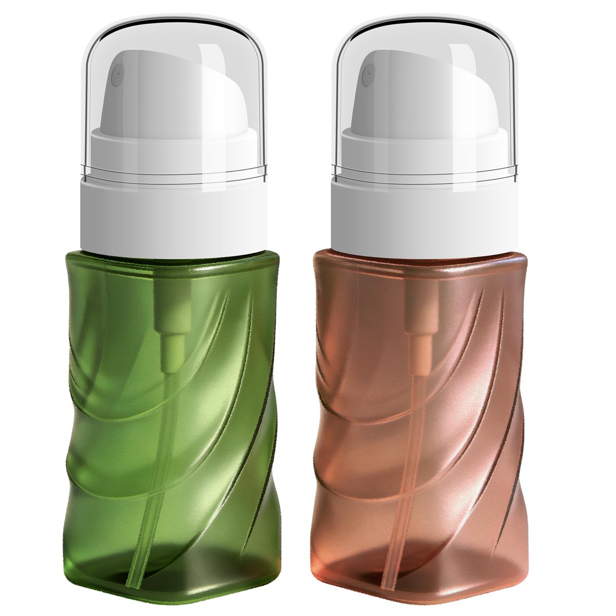 RNOAFMU 2 Pack Small Spray Bottle 2oz/60ml, Travel Size Mini Fine Mist Spray Bottles, Leakproof & Refillable Empty Spray Bottle for Hair, Face, Plant and Cleaning - görsel 1