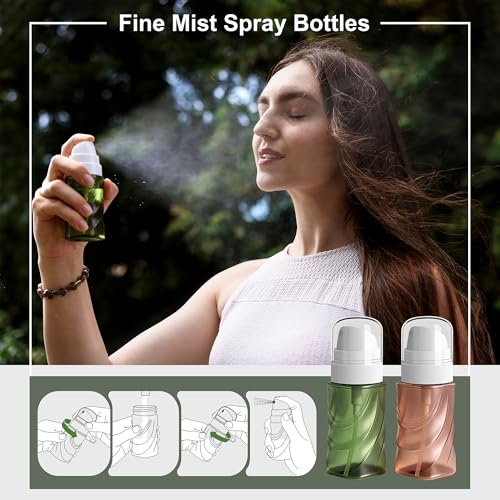 RNOAFMU 2 Pack Small Spray Bottle 2oz/60ml, Travel Size Mini Fine Mist Spray Bottles, Leakproof & Refillable Empty Spray Bottle for Hair, Face, Plant and Cleaning - görsel 10