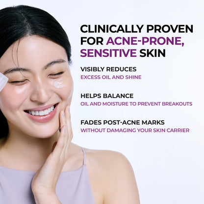 JUMISO Niacinamide 2+ Oil Control Cream - Korean Face Moisturizer for Oily & Acne Prone Skin, Pore Minimizing, Sebum Balancing with Hyaluronic Acid, Tranexamic Acid, Galactomyces, 2.7 fl.oz Avelisse
