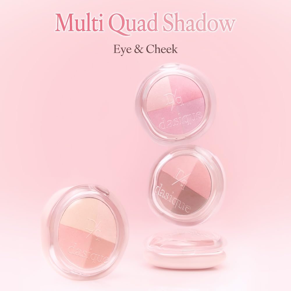 dasique Multi Quad Eyeshadow #03 Soft Tutu – 4-Color Pink Nude Palette - görsel 11