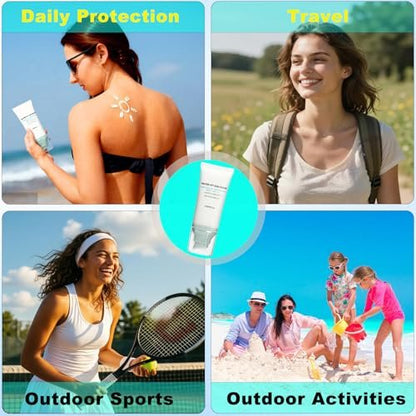 Korean Centella Sunscreen SPF 50+ Broad Spectrum - No White Cast Mineral Formula, Lightweight Daily Face Sunscreen for Sensitive Skin 1.69 oz