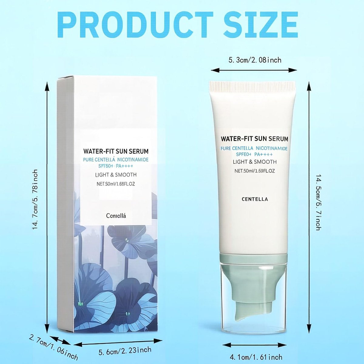Korean Centella Sunscreen SPF 50+ Broad Spectrum - No White Cast Mineral Formula, Lightweight Daily Face Sunscreen for Sensitive Skin 1.69 oz - görsel 13