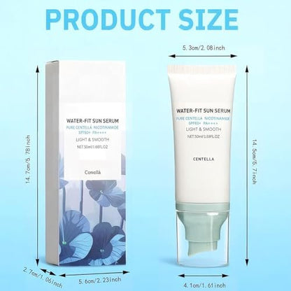 Korean Centella Sunscreen SPF 50+ Broad Spectrum - No White Cast Mineral Formula, Lightweight Daily Face Sunscreen for Sensitive Skin 1.69 oz