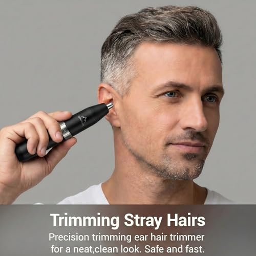 ZENIPEAK Professional Nose Hair Trimmer for Men & Women, USB-C Rechargeable Electric Ear & Nasal Clipper, Micro-Vacuum, Painless 8000 RPM, 3 Patented Magnetic Heads, Waterproof Travel Kit Avelisse