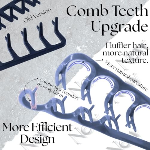 2-Pack Upgraded Texture Comb | Volumizing Root Lift Tool for Curly Hair | Wide Tooth Detangling Comb | Portable Hair Styling Tool - görsel 14