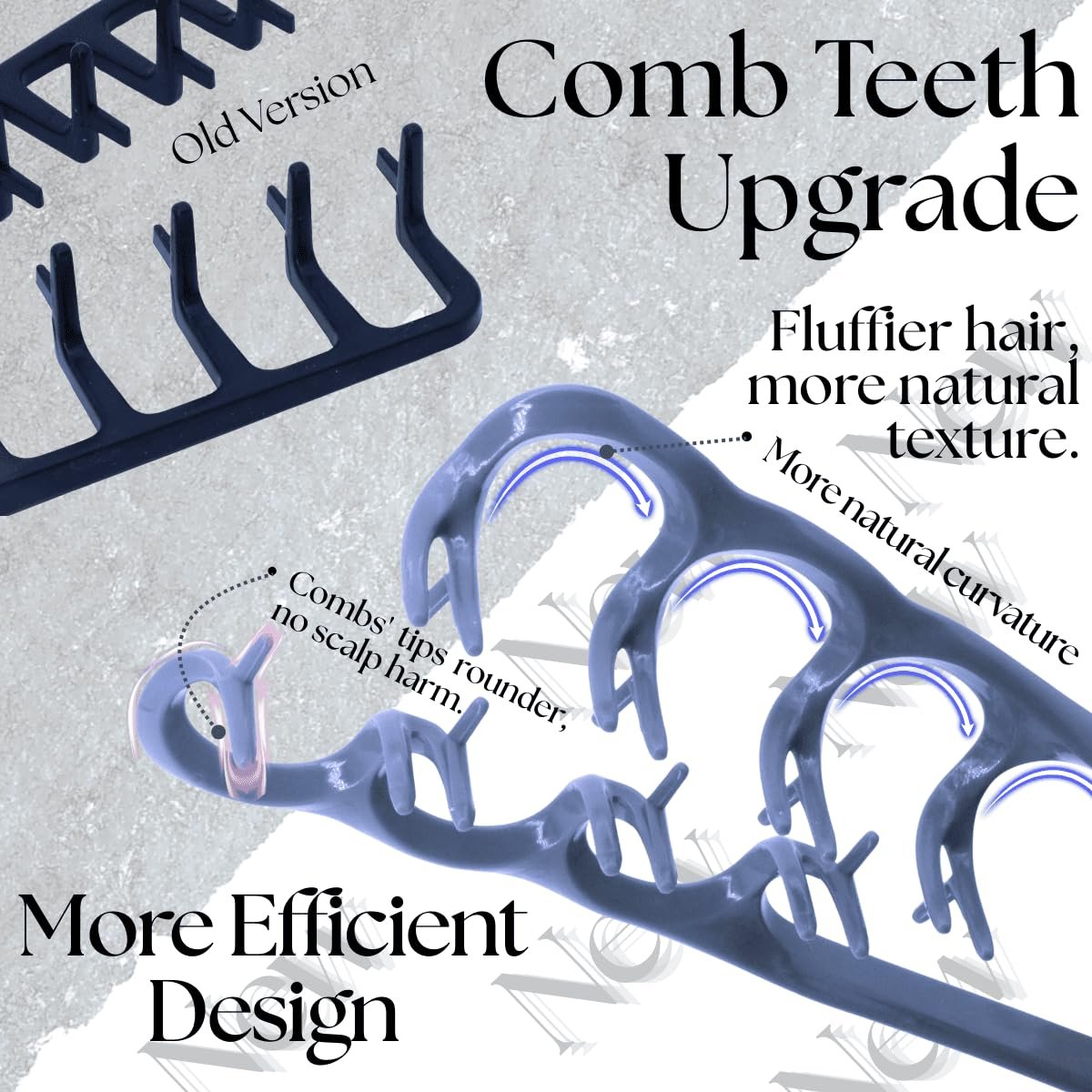 2-Pack Upgraded Texture Comb | Volumizing Root Lift Tool for Curly Hair | Wide Tooth Detangling Comb | Portable Hair Styling Tool - görsel 13