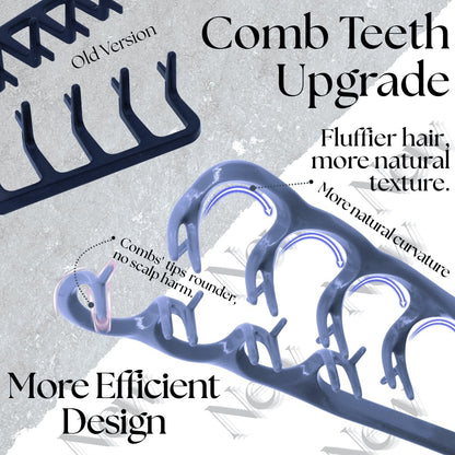 2-Pack Upgraded Texture Comb | Volumizing Root Lift Tool for Curly Hair | Wide Tooth Detangling Comb | Portable Hair Styling Tool