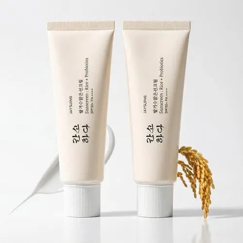 Korean Rice Mineral Sunscreen SPF 50+ Broad Spectrum PA++++ – No White Cast, Fragrance Free, Dewy Finish for All Skin Types, Daily UV Defense & Nourishing Face Protection, 1.7 oz 2-Pack Avelisse