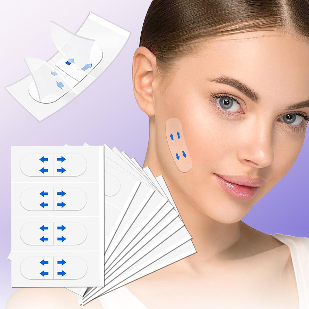 NBF 180 PCS Face Lift Tape - Invisible Instant Facelift Tapes for Lifting & Tightening Skin Avelisse