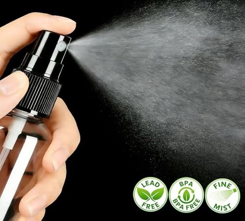Lekroos 1 Oz Travel Spray Bottles 2 Pack - Thickened Reusable Refillable Plastic Sprayers for Travel, Hair, Cleaning - görsel 4