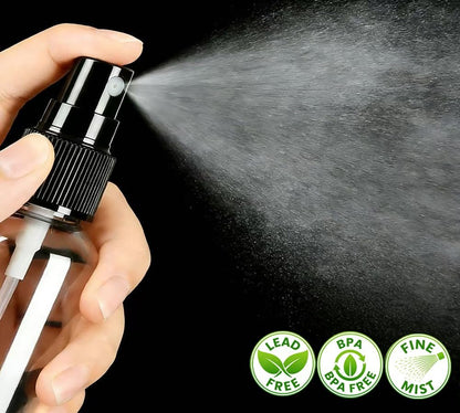Lekroos 1 Oz Travel Spray Bottles 2 Pack - Thickened Reusable Refillable Plastic Sprayers for Travel, Hair, Cleaning
