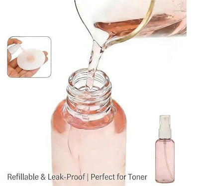 Lekroos 1 Oz Travel Spray Bottles 2 Pack - Thickened Reusable Refillable Plastic Sprayers for Travel, Hair, Cleaning