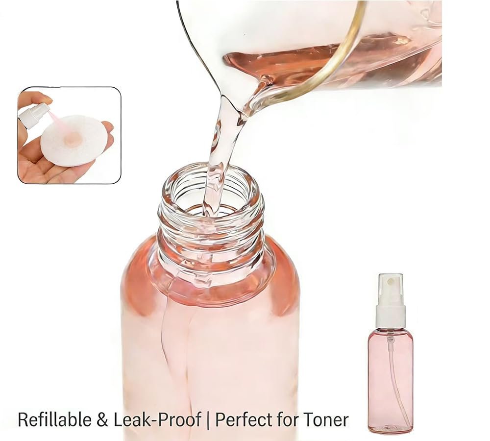 Lekroos 1 Oz Travel Spray Bottles 2 Pack - Thickened Reusable Refillable Plastic Sprayers for Travel, Hair, Cleaning - görsel 11