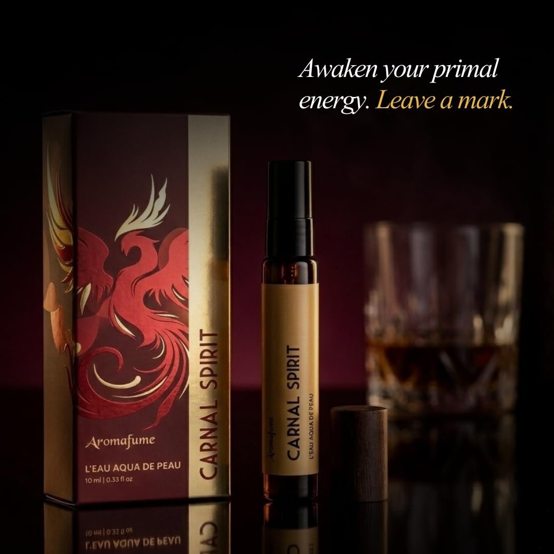 Carnal Spirit | 10ml Travel Size Eau de Parfum | Warm, Spicy, Woody Fragrance | Alcohol-Free, Long Lasting | Aromafume Avelisse