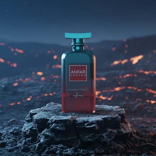 Anfar Midnight Frost Inferno - Midnight Edition - Women's Eau de Parfum - Amber Woody Fragrance with Geranium and Tonka - 3.4 oz - görsel 6