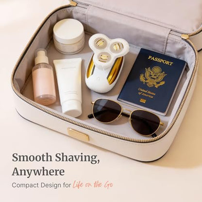 Groomie Hers LuxePro Electric Body Shaver for Women – Wet/Dry Cordless Rotary Shaver for Sensitive Skin, Legs, Underarms & More Avelisse