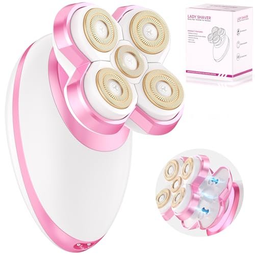 Upgraded Magnetic Flawless Electric Shaver for Women – Rechargeable, Waterproof Trimmer for Legs, Arms & Pubic Area (Pink) Avelisse