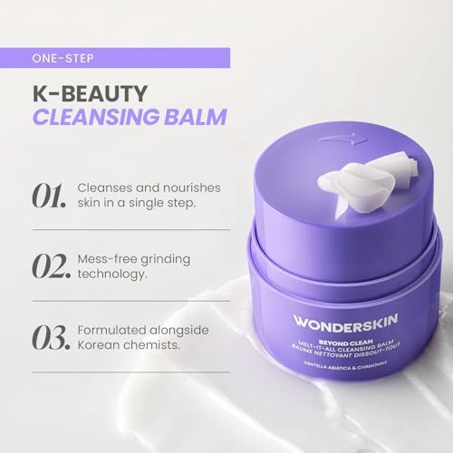 Wonderskin Melt It All Balm to Milk Makeup Remover - Gentle Hydrating Face Cleanser with Centella and Chamomile - görsel 6