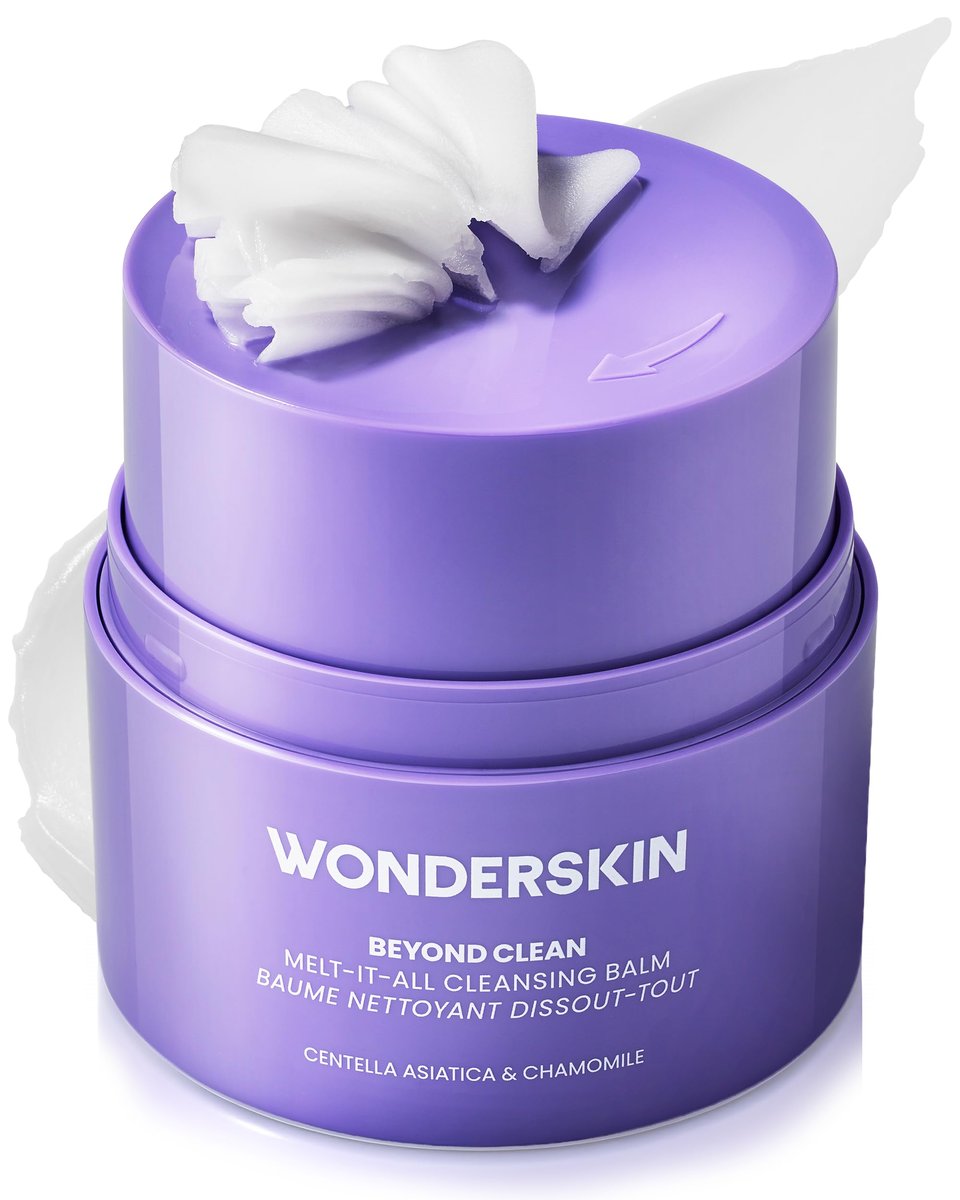 Wonderskin Melt It All Balm to Milk Makeup Remover - Gentle Hydrating Face Cleanser with Centella and Chamomile - görsel 1