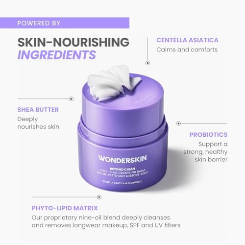 Wonderskin Melt It All Balm to Milk Makeup Remover - Gentle Hydrating Face Cleanser with Centella and Chamomile - görsel 10