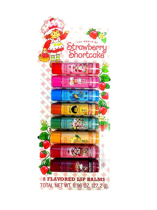 Strawberry Shortcake Lip Balm 8-Pack - Officially Licensed Fruit Flavored Lip Moisturizer Avelisse