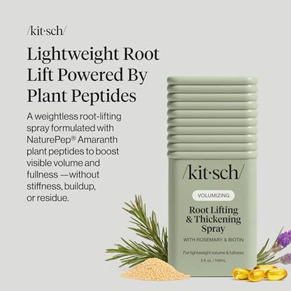 Kitsch Root Hair Volume Spray - Lightweight Hair Volumizer for Instant Lift and Fullness | Hair Thickening Spray With Rosemary and Biotin | Soft, Touchable Volume Finish - 5oz