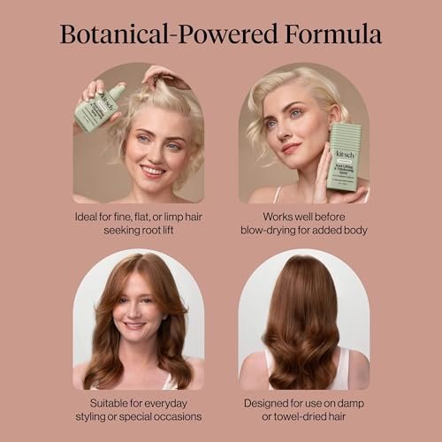 Kitsch Root Hair Volume Spray - Lightweight Hair Volumizer for Instant Lift and Fullness | Hair Thickening Spray With Rosemary and Biotin | Soft, Touchable Volume Finish - 5oz - görsel 14