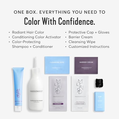 Madison Reed Radiant Hair Color Kit - 9.5NNA Medium Neutral Blonde (Bellagio Blonde) - Permanent Hair Dye with 100% Gray Coverage, PPD-Free & Ammonia-Free, 1 Pack Avelisse