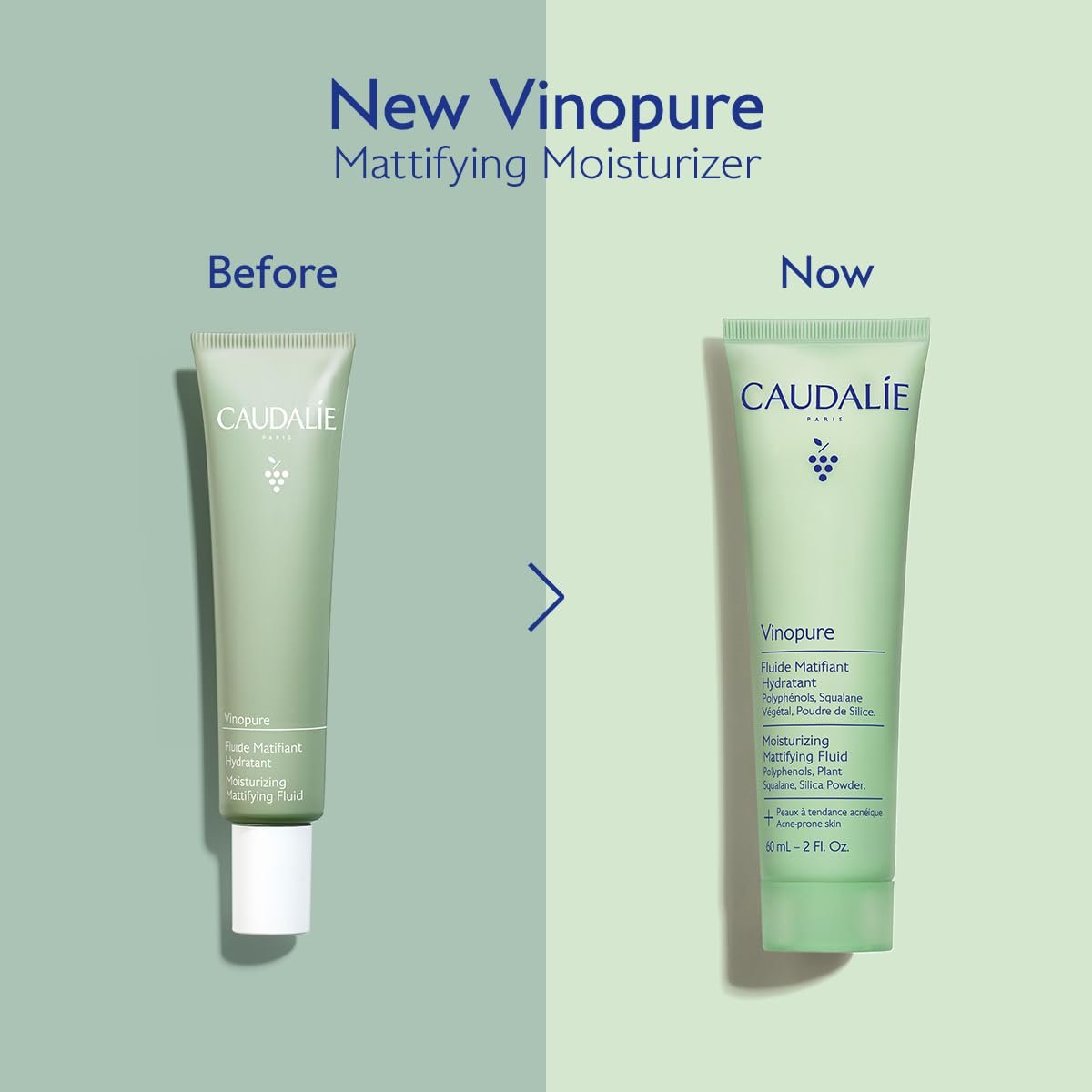 Caudalie Vinopure Oil-Control Moisturizer - 60 mL | Mattifying Face Moisturizer for Oily Skin Avelisse