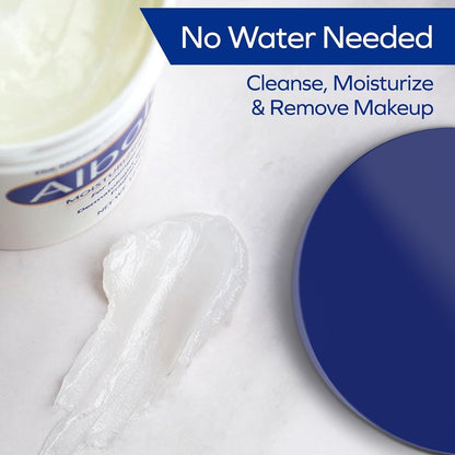 Albolene Moisturizing Cleanser & Makeup Remover Balm - Fragrance-Free Facial Cream for Cleansing & Hydration - Multi-Use Skincare for All Skin Types - No Harsh Chemicals - 12 oz