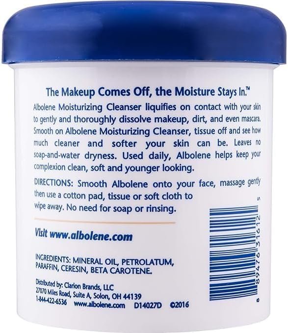 Albolene Moisturizing Cleanser & Makeup Remover Balm - Fragrance-Free Facial Cream for Cleansing & Hydration - Multi-Use Skincare for All Skin Types - No Harsh Chemicals - 12 oz - görsel 11
