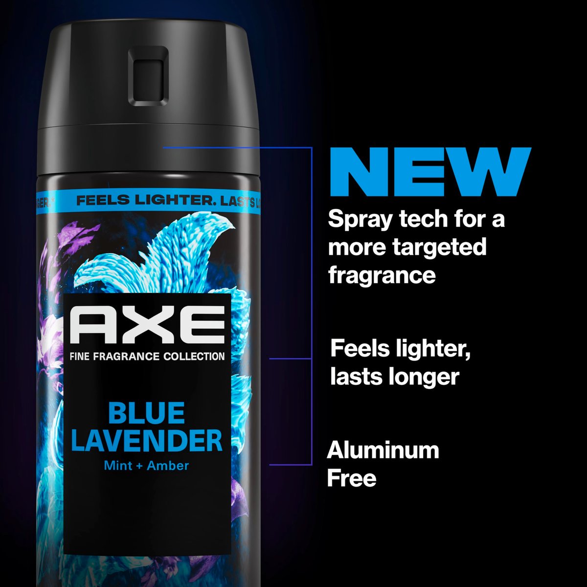 AXE Fine Fragrance Collection Body Spray – Blue Lavender, 3-Pack (2.9 oz Each), 72-Hour Freshness, Aluminum Free Avelisse