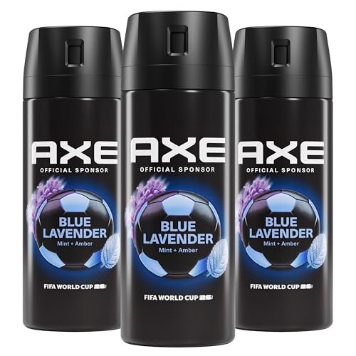 AXE Fine Fragrance Collection Body Spray – Blue Lavender, 3-Pack (2.9 oz Each), 72-Hour Freshness, Aluminum Free Avelisse