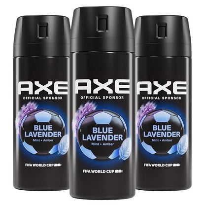 AXE Fine Fragrance Collection Body Spray – Blue Lavender, 3-Pack (2.9 oz Each), 72-Hour Freshness, Aluminum Free Avelisse