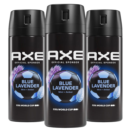 AXE Fine Fragrance Collection Body Spray – Blue Lavender, 3-Pack (2.9 oz Each), 72-Hour Freshness, Aluminum Free Avelisse
