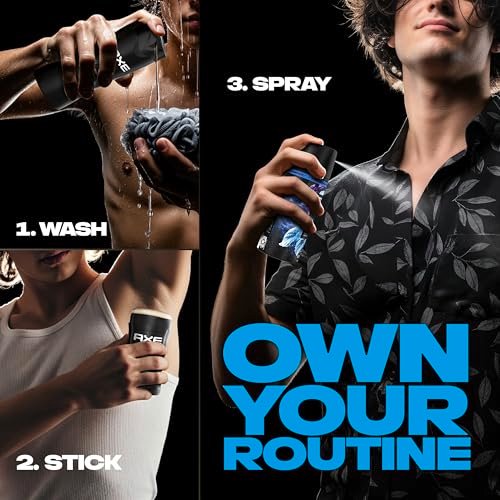 AXE Body Spray Mixed 4 Count - Stay Fresh for 72 Hours, Aluminum Free, 2.9 oz Each Avelisse