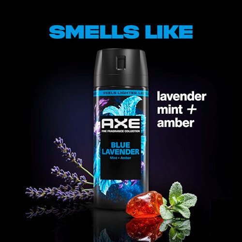 AXE Fine Fragrance Collection Body Spray – Blue Lavender, 3-Pack (2.9 oz Each), 72-Hour Freshness, Aluminum Free Avelisse