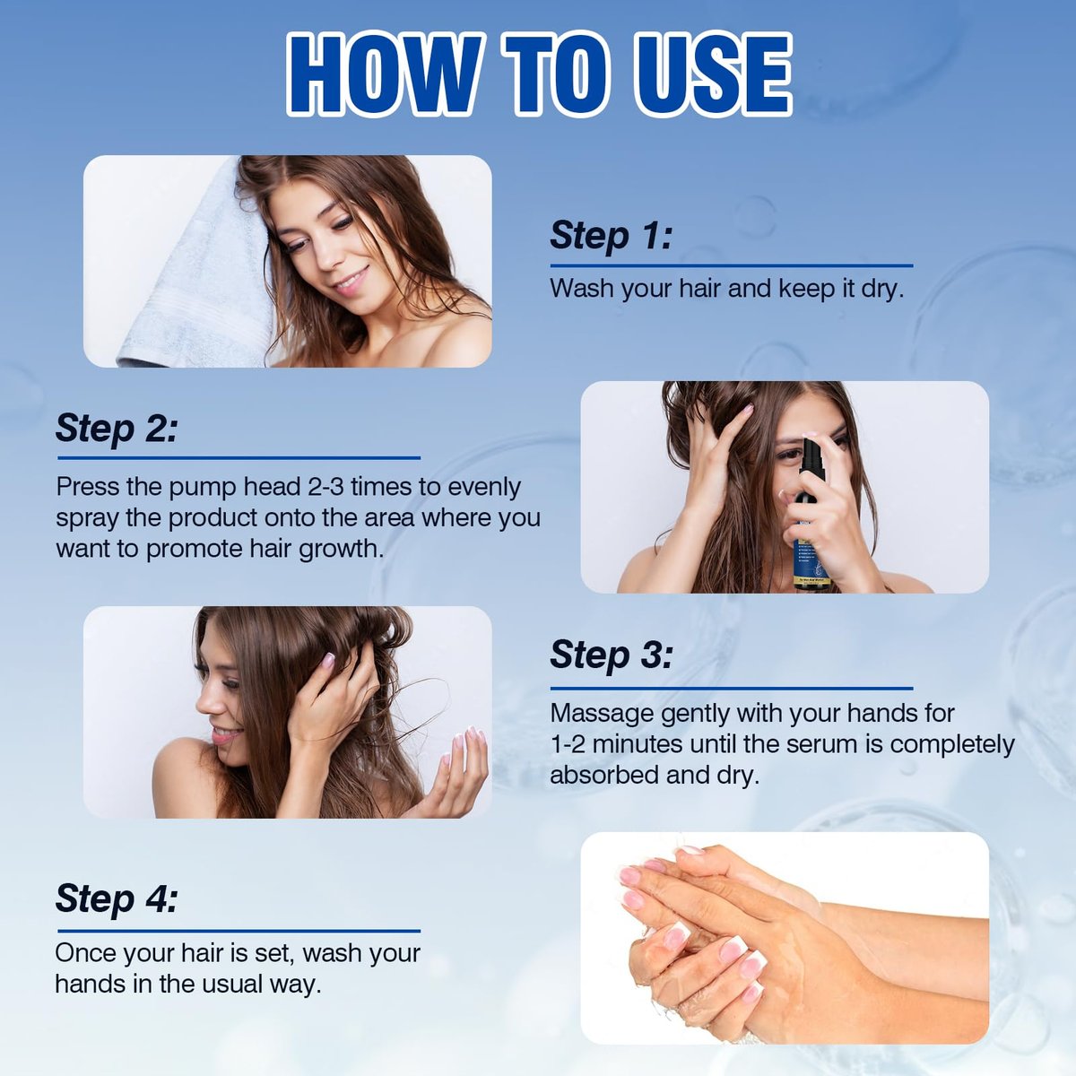 Redyuss 5% Minoxidil Hair Growth Spray Serum with Biotin for Men and Women – 3 Bottles of 2oz, Thicker, Fuller, Healthier Hair Avelisse