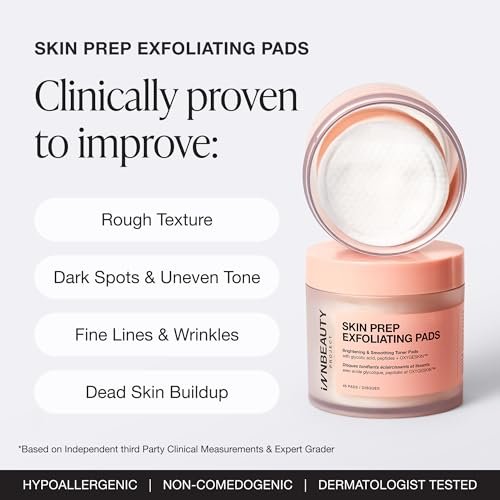 INNBEAUTY Project Skin Prep Brightening & Exfoliating Pads with Glycolic Acid, 45 Pads Avelisse