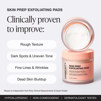 INNBEAUTY Project Skin Prep Brightening & Exfoliating Pads with Glycolic Acid, 45 Pads Avelisse