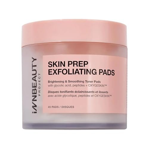 INNBEAUTY Project Skin Prep Brightening & Exfoliating Pads with Glycolic Acid, 45 Pads Avelisse