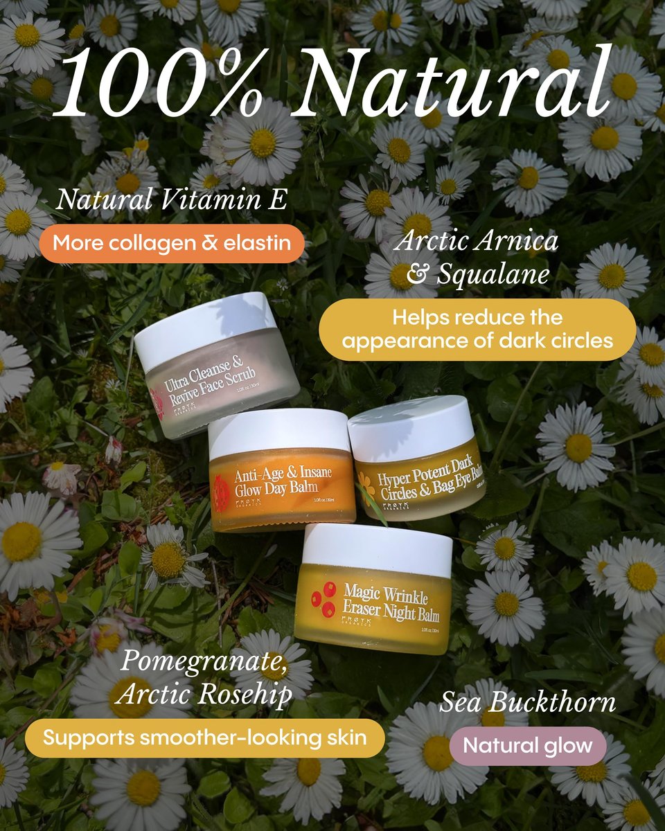 Frøya Organics Complete System for Mature Women's Skin | 4-Piece Set with Face Scrub, Day and Night Balm & Eye Balm | Rosehip, Calendula & Sea Buckthorn | 60-Day Supply Avelisse